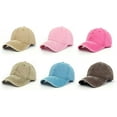thumbnail image 5 of CoCopeaunt Retro Solid Baseball Cap for Women Men Trendy Denim Feel Soft Adjustable Skullcap Hats All Season Casual, 5 of 5