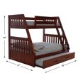 thumbnail image 2 of OS Home and Office Furniture 2819TRU-22 Solid Pine Bunk Bed in Rich Merlot., 2 of 8