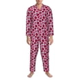 thumbnail image 3 of Daiia Rose Flowers for Men's Long-Sleeved Pajama Set – Soft & Comfortable Sleepwear Button-Up Pajamas Cozy Lounge Wear-Large, 3 of 7