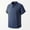 A-Dark Blue, variant on Collarless Shirts for Men Short Sleeve T Shirt with Button Mock Neck Top Breathable Vacation Clothes White L