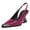 Fuchsia, variant on YDN Women Fashion Studded Pointed Toe Elastic Slingback Pumps Colorful Crystal High Heels Slip On Shoes Wedding Event Dress Size 7 Blue