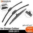 thumbnail image 2 of Car Wiper for Dodge Caliber 2008-2011 Front Rear Windshield Windscreen Wiper Blade Rubber Accessories 24" + 17" 11" 2008 2009 2010 2011, 2 of 7