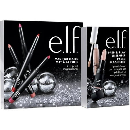 e.l.f. Mad for Matte 4 Piece Lip Color Set & e.l.f. Prep & Play Lip Ensemble