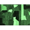 thumbnail image 1 of Ahgly Company Indoor Rectangle Oriental Emerald Green Modern Area Rugs, 7' x 9', 1 of 4