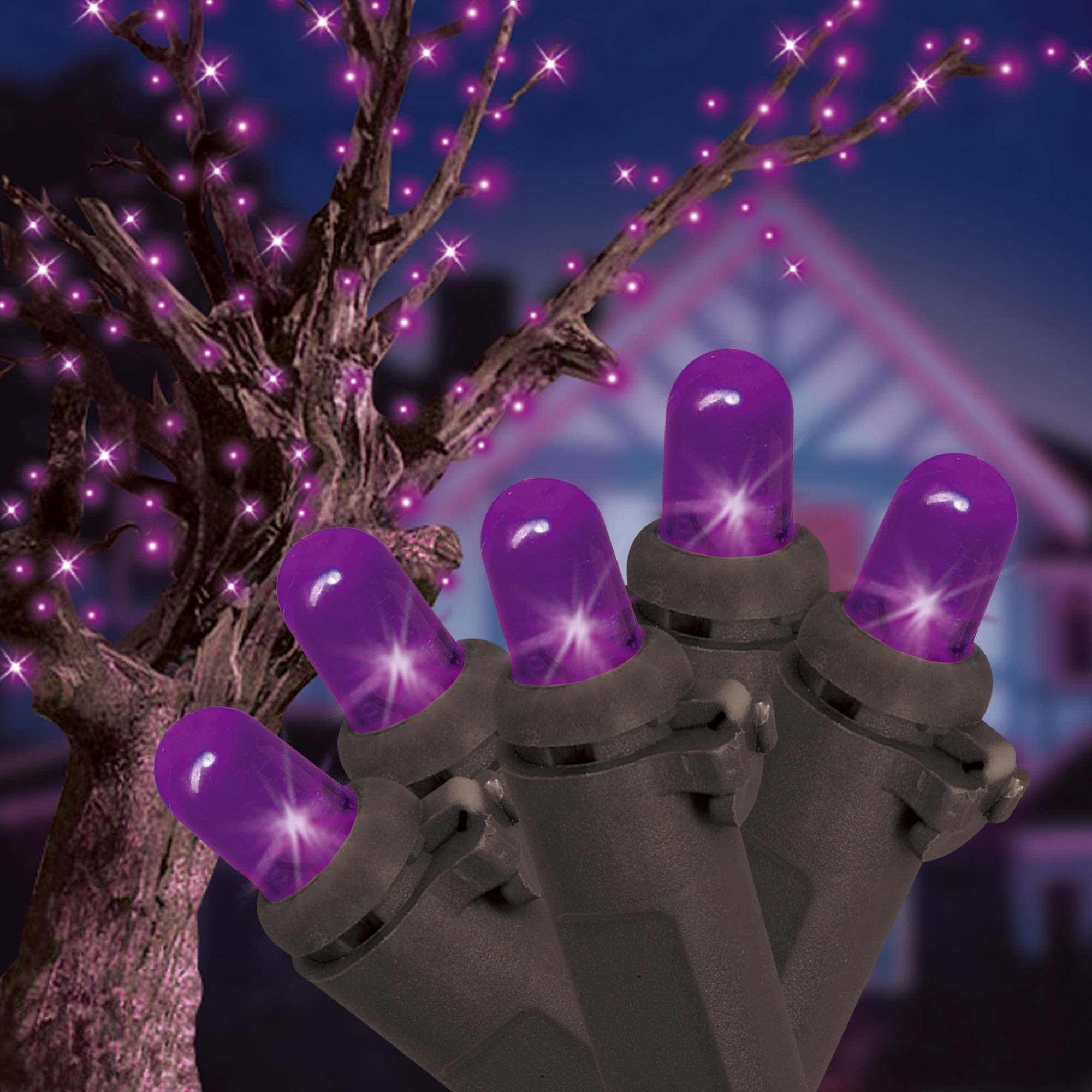 LED Dome Light, Purple, 120Count