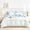 White Blue, variant on 7-Piece Green & Pink Floral Bedding Set, Coquette Cottagecore Shabby Chic Style All-Season Bed In Bag for Full Size