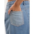 thumbnail image 5 of DARING DIVA Women's Patchwork Jean Skirt Color Block A Line Mini Medium Blue, 5 of 7