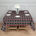thumbnail image 3 of Gray Buffalo Geometric Pattern Square Tablecloth,Waterproof Square Table Cover,Wipeable Spillproof Washable Table Cover for Home Kitchen Party Decor 60"x60"(152x152cm), 3 of 6