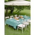thumbnail image 3 of Outdoor Tablecloth with Umbrella Hole and Zipper, Turquoise Sunshine Sunflower Rectangle Table Cloth 60x84 Inch Waterproof Tablecloth, Pastoral Bees Farmhouse Floral Picnic Table Cover for Patio, 3 of 7