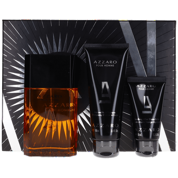 Azzaro For Men Set: EDT+Shower Gel+After Shave Balm (3.4+3.4+1.7)oz NEW