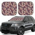 thumbnail image 1 of Fotbe Skull rock music record Juego de 2 Piezas de Parasoles para Parabrisas | Bloqueador Solar para Auto | Accesorios Plegables para Protección Solar Interior-Medium, 1 of 6