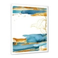 thumbnail image 2 of Designart 'Abstract Golden Laminaria Branch & Leaves' Traditional Framed Art Print, 2 of 4