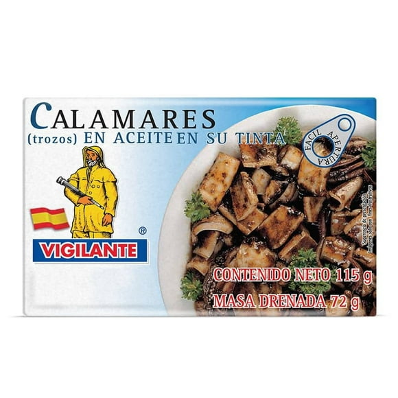 Calamares Vigilante trozos en aceite en su tinta 115 g