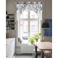 thumbnail image 4 of Grey Swag Valances for Windows, Small Curtains Drapes, Eucalyptus Leaves Kitchen Window Curtains Over Sink Rod Pocket Window Treatment Valance for Bedroom/Bathroom 56"x36", 4 of 5