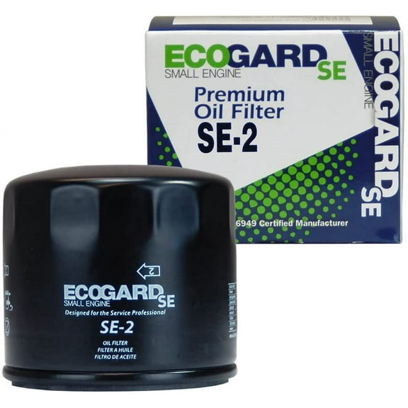 ECOGARD SE-2 Small Engine Oil Filter for Mowers, Tractors, Lawn Equipment, Other Small Gas Engines Replaces ACDELCO PF2210, PF952, CHRYSLER 4419970, 83501000, 83501080, 898350180, T0538151, T0542526