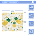 thumbnail image 5 of SKYSONIC Pineapple Cotton Washcloths Set of 2, Highly Absorbent Soft Fingertip Towel for Bathroom, Gym, Hotel and Spa, 12 x 12 Inch, 5 of 7