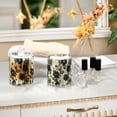 thumbnail image 4 of Yayeee 2 Pack Qtip Holder Bathroom Cotton Swab Canister with Lid Clear Dispenser Set, Navy Flower, 4 of 6