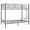 Gray, variant on White Twin Bunk Bed Square Tube High Guardrail Side Ladder Opening Iron Bed
