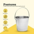 thumbnail image 6 of Round Stainless Steel Bucket Without Hooks- 6 Quarts, 6 of 6
