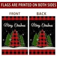 thumbnail image 3 of Christmas Garden Flag, Christmas Flags 28 x 40 Double Sided, Winter Garden Red Buffalo Plaid Tree Yard Flag for Outside Home Decor, 3 of 6