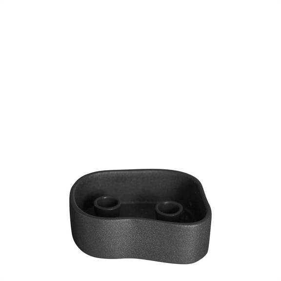 BIDK Home Ceramic Taper Candle Holder - 4.75" - Black