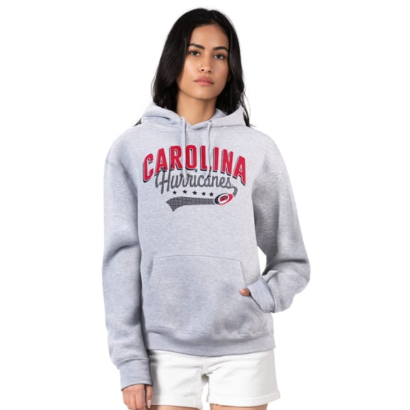 Women's G-III 4Her by Carl Banks  Gray Carolina Hurricanes Filigree Logo Pullover Hoodie