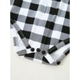 thumbnail image 6 of Toddler Baby Boy Clothes Suit 0-18 Months 4pcs Suspender Pants Plaid Shirt Dress Clothes Infant Set, 6 of 12