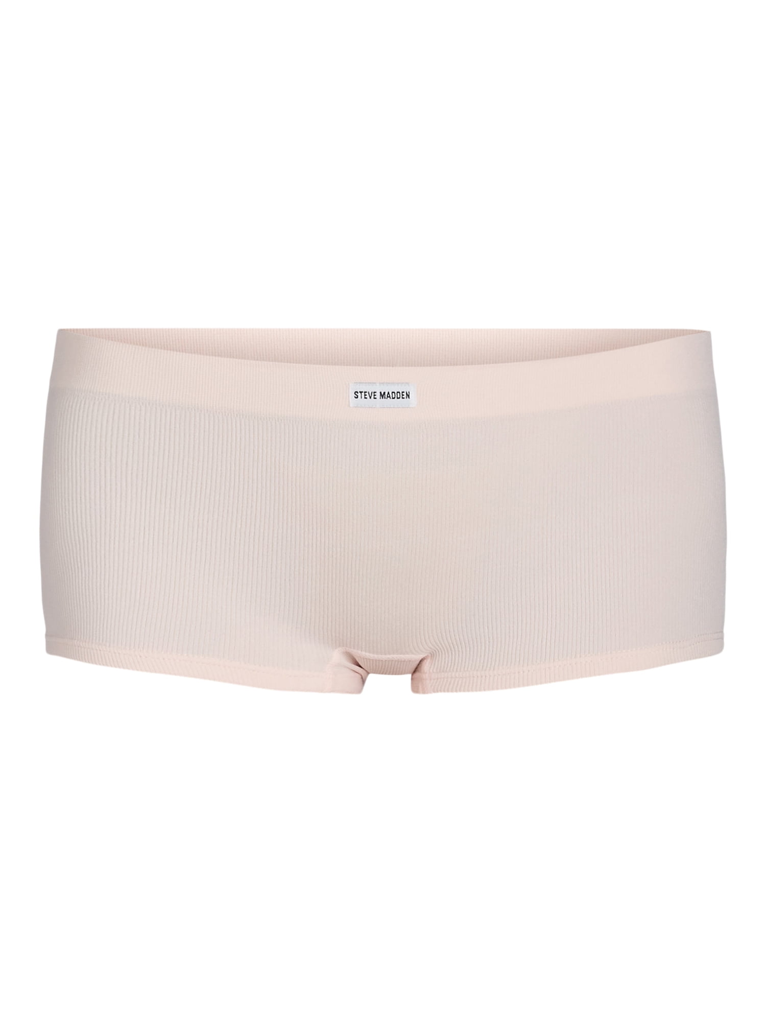Steve Madden Women's Seamless Boyshort Panties, 5-Pack, Sizes S-XL