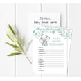 thumbnail image 2 of Inkdotpot 50 PackBaby WordScrambleBaby ShowerGame Cards Baby Elephant Gender Neutral Party Supplies Fun Baby Shower Game Favors, 2 of 6