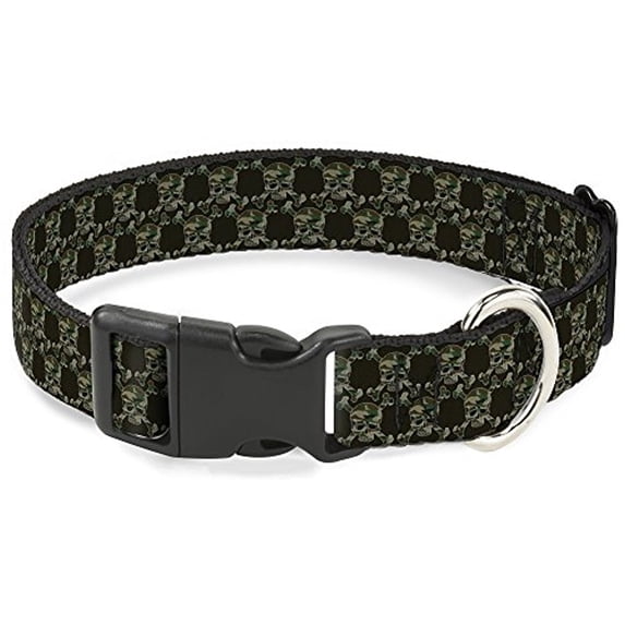 Buckle-Down BAC-W32052-NL Breakaway Cat Collar, 1 2" Wide - Fits 9-15" Neck - Large, Skulls
