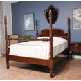 thumbnail image 2 of Niagara Furniture Queen Poster Bed with Hand Carved Pineapple Topped Posts, Mahogany, 2 of 11
