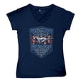 thumbnail image 5 of Ford Mustang Boss 302 Women's V-Neck T-shirt American Muscle Car Fan Performance Racing Road Runner V8 1969 2012 Tee, 5 of 7