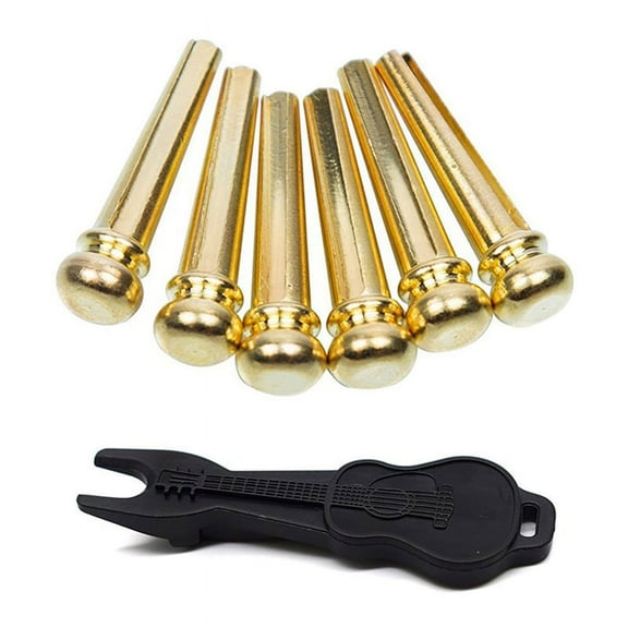 Guitar Bridge Pins 6pcs Copper Endpin 6 String Pegs With Electric Acoustic Guitar Rep xc3461