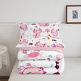 thumbnail image 5 of Manfei Cute Axolotl Twin Comforter Sets,Sea Life Seamless Bedding Set For Girls,Pink White,Pink Reversible,2pcs,1 Comforter and 1 Pillowcase, 5 of 8