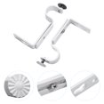 thumbnail image 5 of HONMEET Drapery Rod Brackets Curtain Rod Bracket White Iron 2Pcs Simple and Modern, 5 of 8