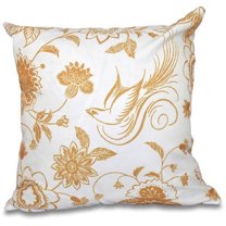 Simply Daisy 16" x 16" Traditional Bird Floral Floral Outdoor Pillow