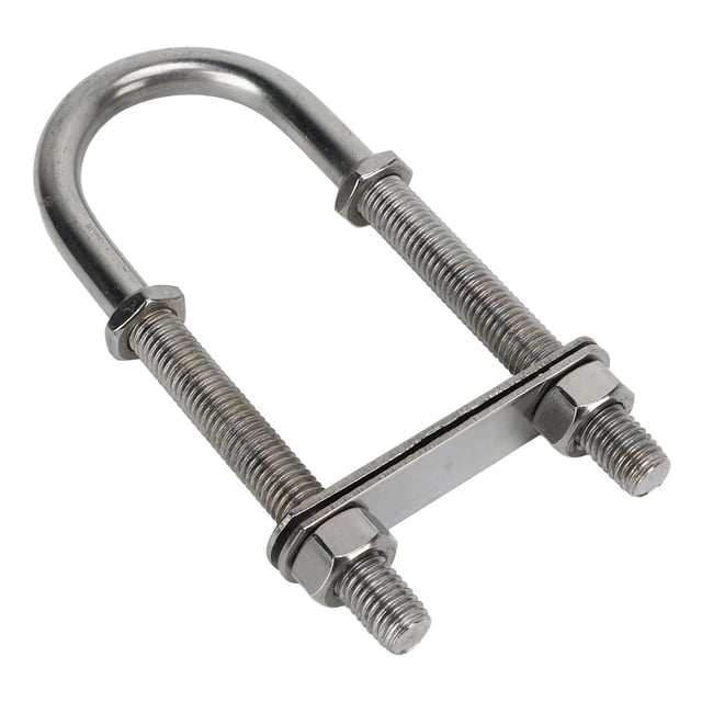 Perno en U de acero inoxidable marino, tornillo en U para barco marino con tuerca, accesorios de Hardware para yates, M12