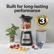 Hamilton Beach Power Elite Multi-Function Blender with Mess Free 40 oz. Glass Jar, 700 Watts, Black, 58148