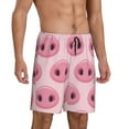 thumbnail image 2 of Naloa Pig Nose Men's Short Pajama Pants, Lounge Comfort Shorts with Elasticized Waistband and Side Pockets - Small, 2 of 9