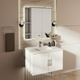 thumbnail image 2 of Geneva 30 in. W x 22 in. D Glossy White Bath Vanity and Cultured Marble Top, 2 of 11