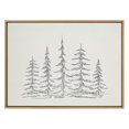 thumbnail image 3 of Kate and Laurel Sylvie Minimalist Evergreen Trees Sketch Framed Canvas Wall Art by The Creative Bunch Studio, 31.5x41.5 Natural, Modern Minimal Tree Line Wall Art, 3 of 7