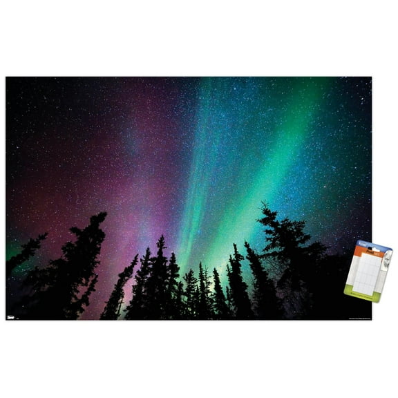 Aurora Borealis - Sky Wall Poster, 14.725" x 22.375"