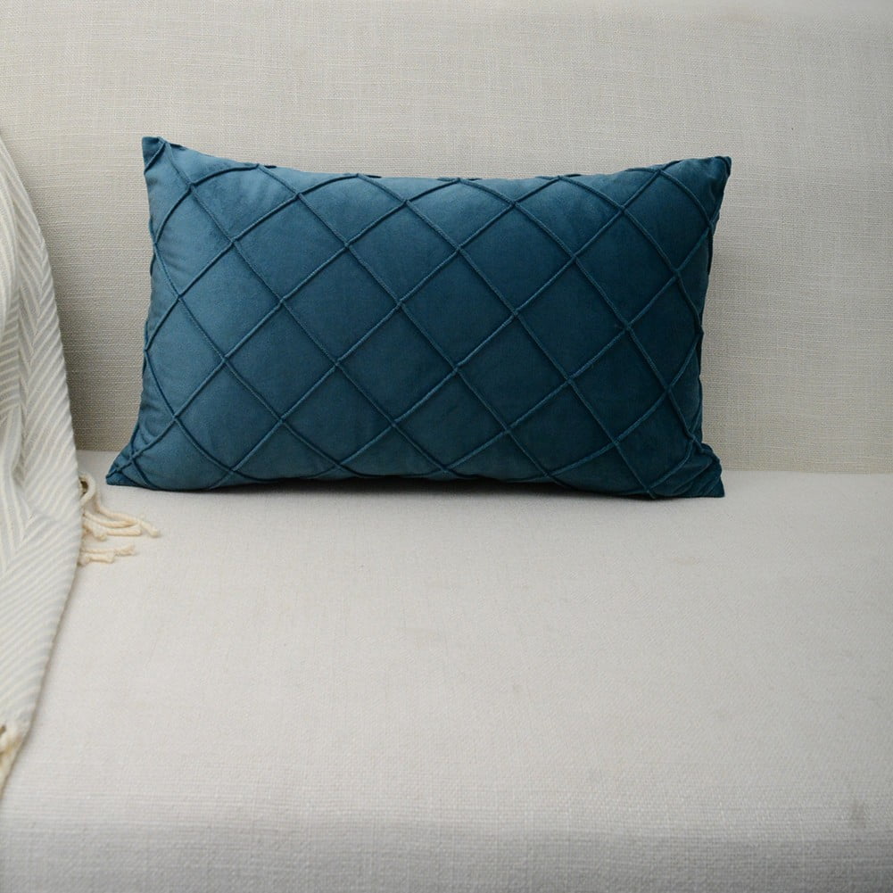 Velvet Cushion Cover Bandage Stripes Home Decor Sofa Throw Pillow Case 