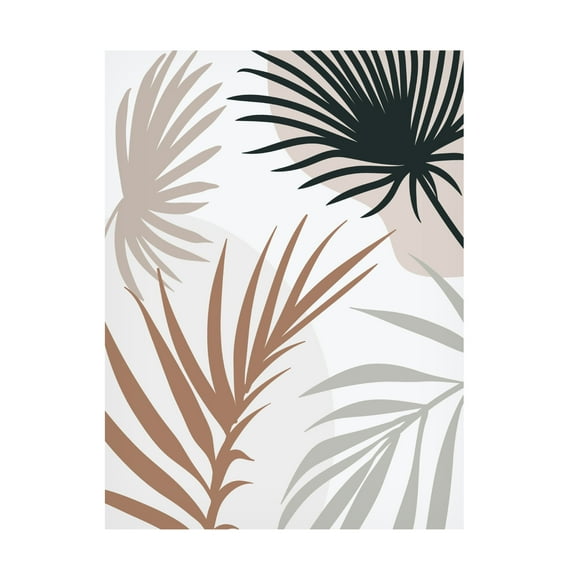 Trademark Fine Art Beth Cai Tropical Leaves No4 Canvas Wall Art