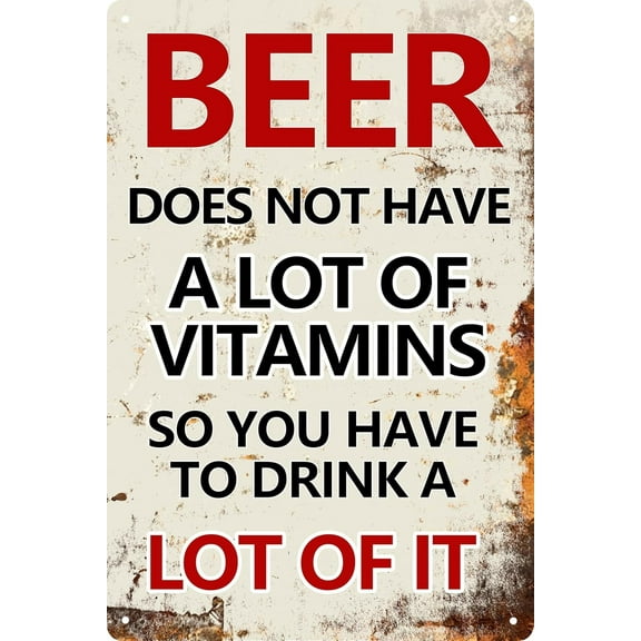 Retro Alcohol Tin Sign Funny Sayings Bar Decor Party Cellar Pubs Bar Decoration For Tribal Table Drinker Gift Vintage Metal Sign Garage Decor Wall Decor 8x12 In