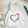 thumbnail image 2 of Posijego Boys Girls Hoodies Valentine's Day Sweatshirt Cute Heart Graphic Hooded Pullover Cotton Tops, 2 of 3