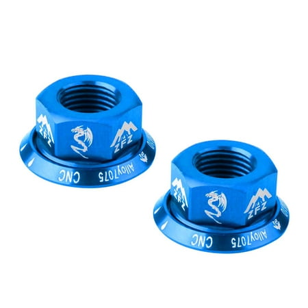 

2Pcs M10 Axle Wheel Nuts Quick Release Flange Nut for MTB Mountain Road Bike Bicycle - Blue