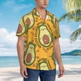 thumbnail image 5 of Easygdp Avocado Dog Men's Hawaiian Shirts Print Lapel Short Sleeve for Beach, vacation, party, casual occasions - X-Large, 5 of 9