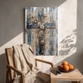 thumbnail image 5 of “Rustic Cross with Roses & Sheet Music” Spiritual Canvas Wall Art Ready to Hang for Living Room and Bedroom, 5 of 8