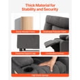 thumbnail image 5 of VEVOR Kids Recliner Chair, Toddler Lounger with Cup Holders & Pockets, 107° to 126° Adjustable Back, Breathable Polyester Upholstery Reclining Sofa with Foot-rest, for Boys and Girls, Children (Gray), 5 of 9